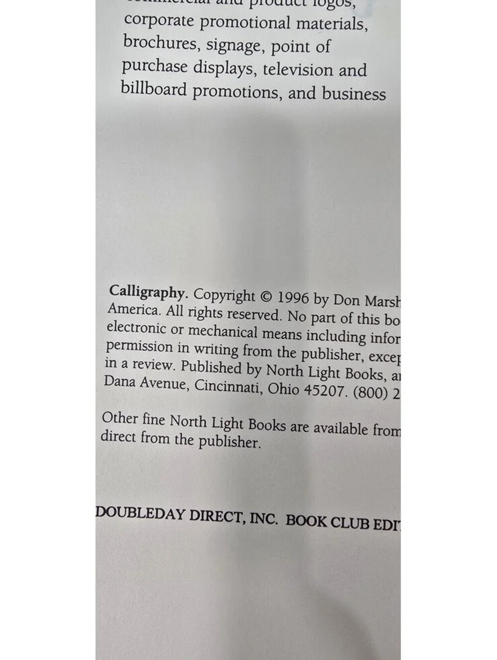 Calligraphy Book by Don Marsh - First Steps Series